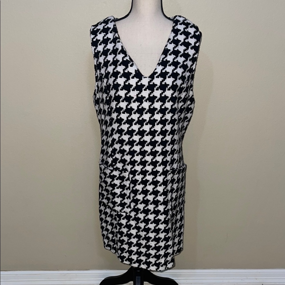 Black and White Houndstooth Dress